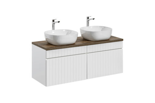 Komplektas 120 cm su stalviršiu ir 2 praustuvai Smile