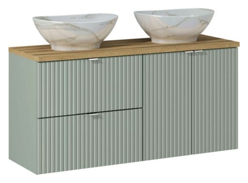 Komplektas 120 cm su stalviršiu ir 2 praustuvai Pati