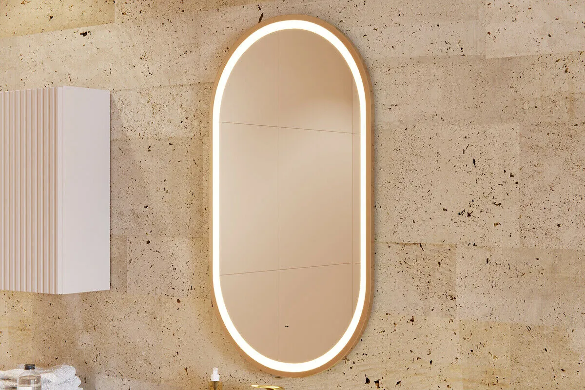 BA-VL100367-7 Stilingas veidrodis su LED apšvietimu moderniam vonios kambariui
