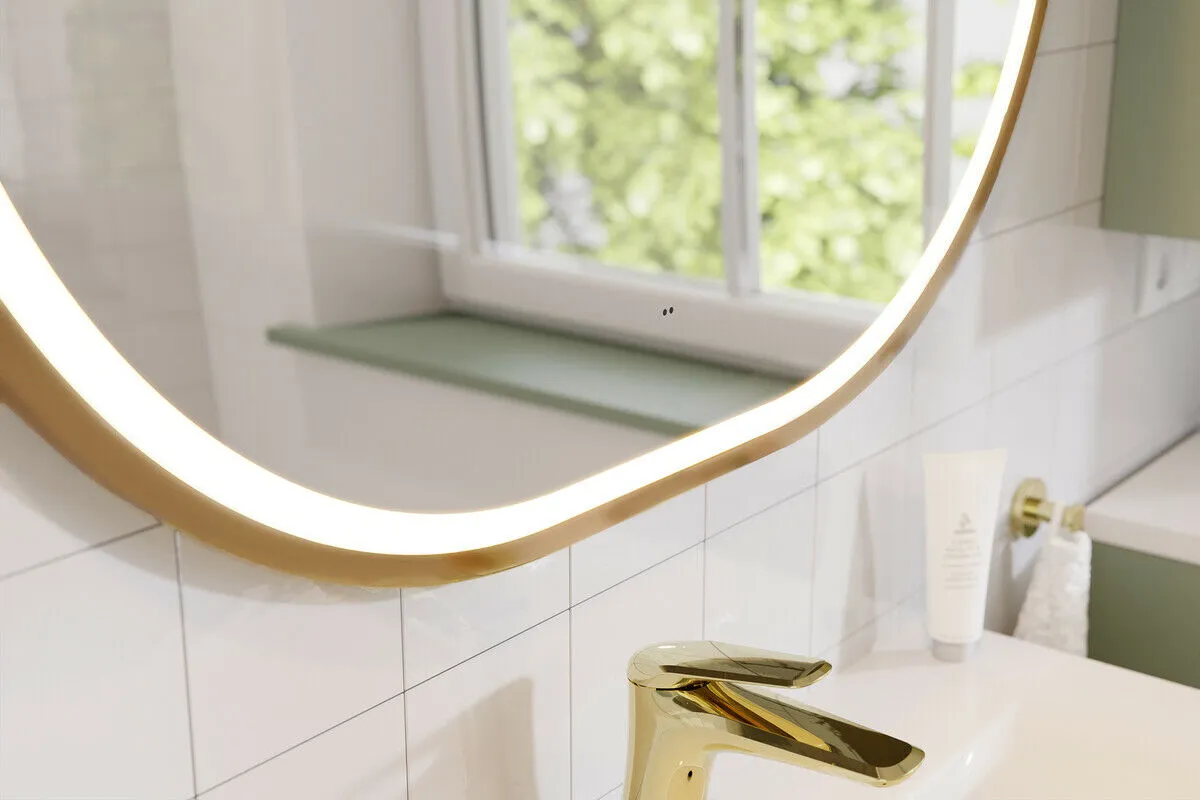 BA-VL100368-5 Modernus veidrodis su LED apšvietimu vonios kambariui
