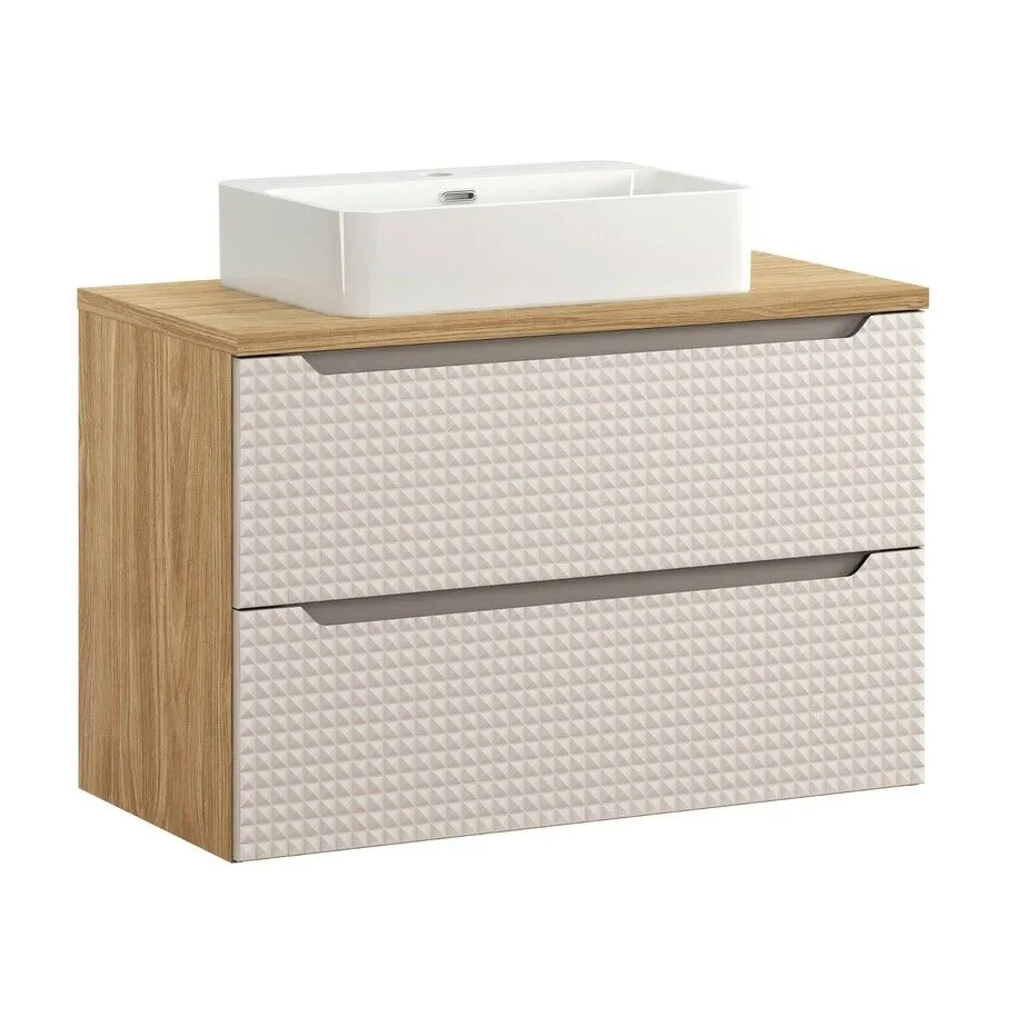 BA-VL100397-1 Komplektas 90cm su stalviršiu ir praustuvu Trust