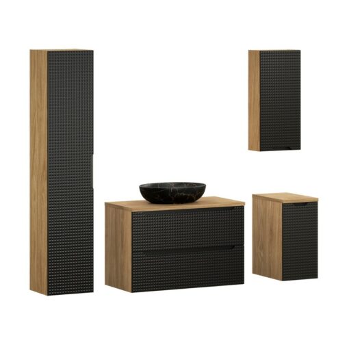 Komplektas 90cm su stalviršiu , praustuvu Mona ir spintelė