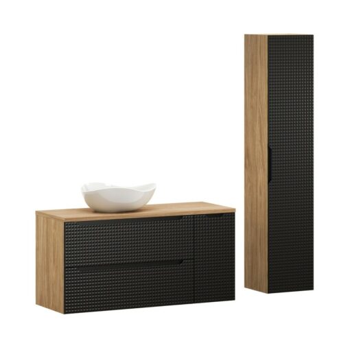 Komplektas 120 cm su stalviršiu, praustuvė Cloud i szafką wysoka