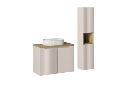 Komplektas 80cm su stalviršiu , praustuvu Beyond ir spintelė