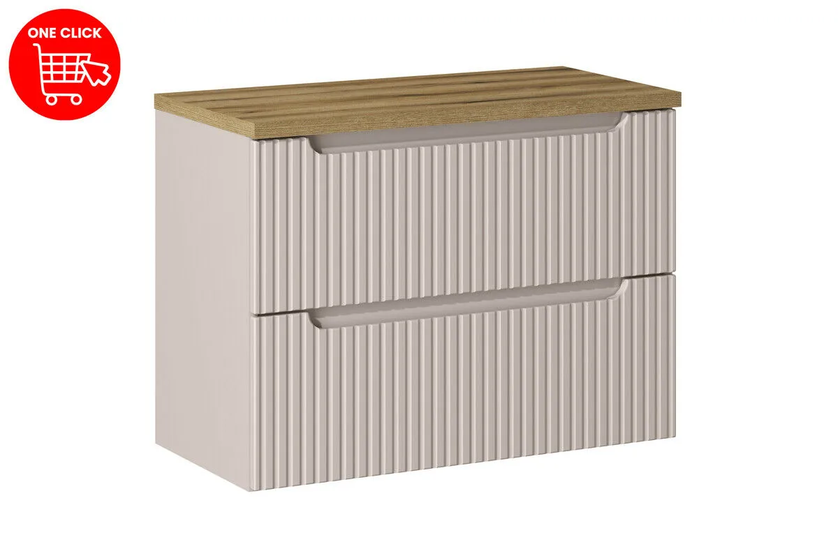 BA-VL100554-2 80 cm komplektas su stalviršiu moderniam vonios interjerui
