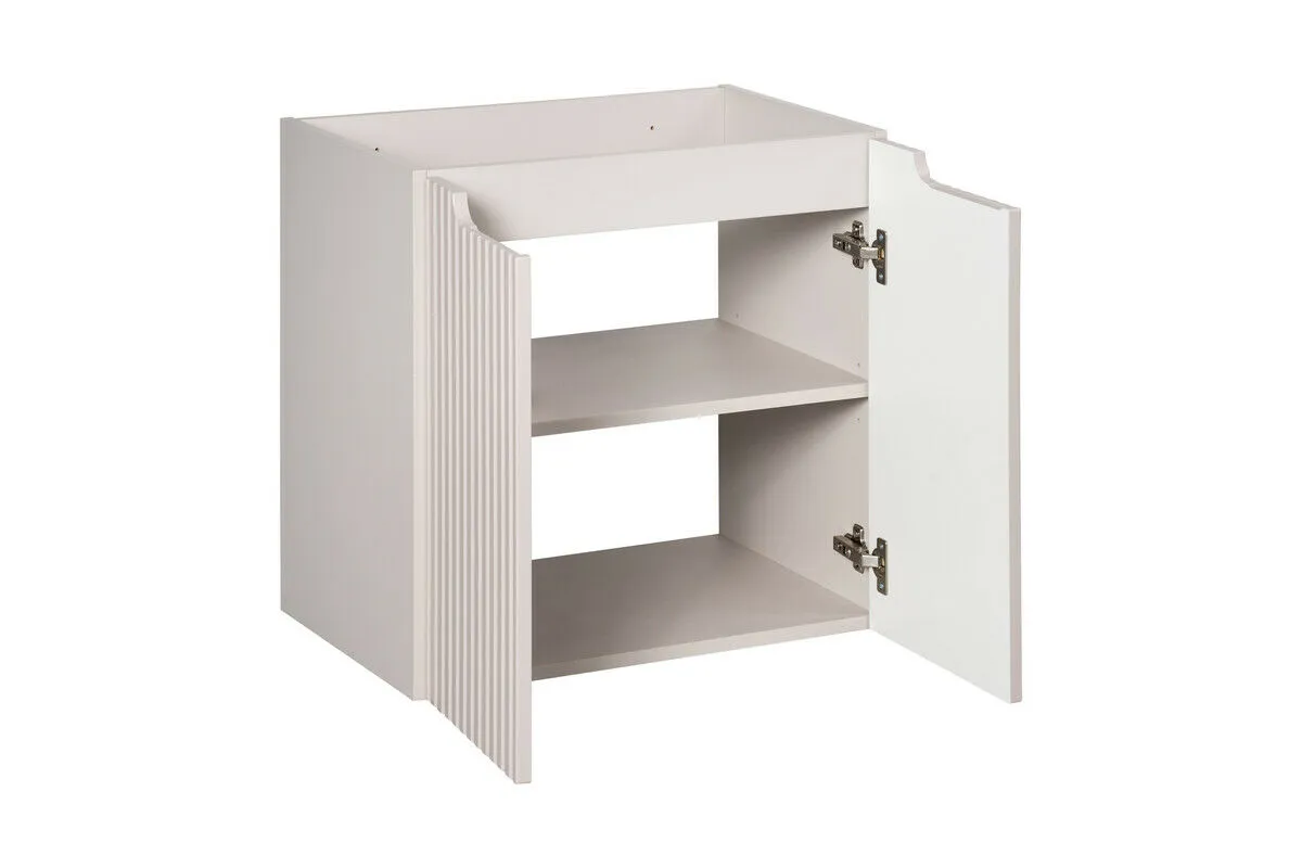 BA-VL100612-3 Balta spintelė praustuvei 60 cm su dviem durelėmis