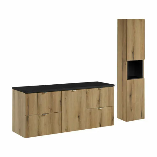 Komplektas 140cm su stalviršiu ir spintelė