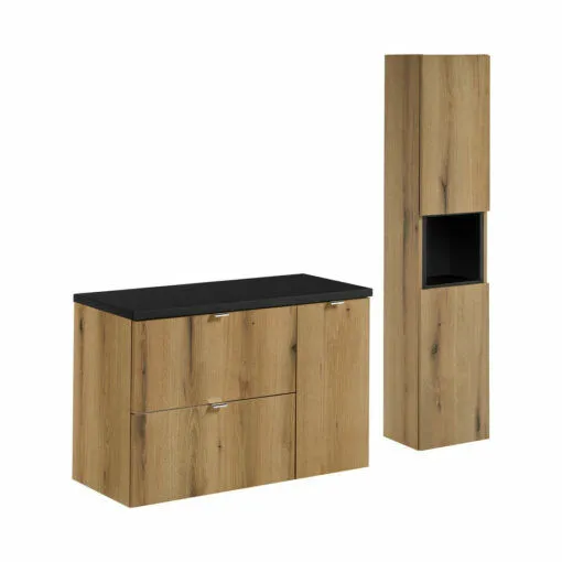 Komplektas 90cm su stalviršiu ir spintelė