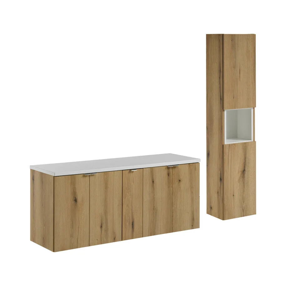 BA-VL100710-1 Komplektas 140cm su stalviršiu ir spintelė