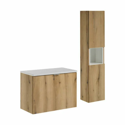 Komplektas 80cm su stalviršiu ir spintelė