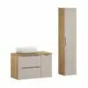 Komplektas 90cm su stalviršiu , praustuvas Smile ir spintelė