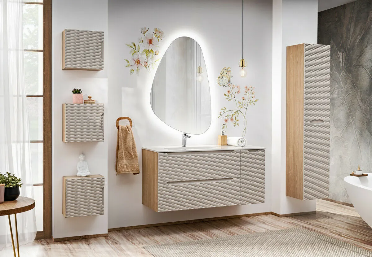 BA-VL100818-5 Aukšta spintelė su dviem durelėmis moderniam interjerui