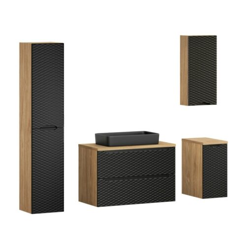 Komplektas 90cm su stalviršiu , praustuvu Slim ir spintelė