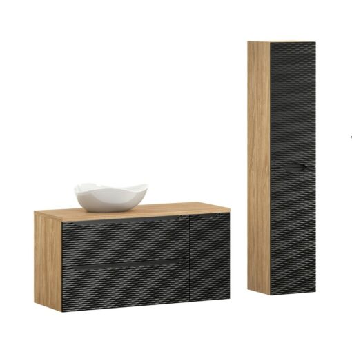 Komplektas 120 cm su stalviršiu, praustuvė Cloud i szafką wysoka