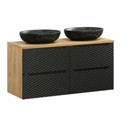 Komplektas 120 cm su stalviršiu ir 2 praustuvai Mona