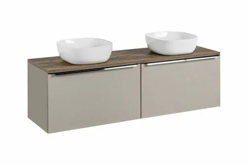 Komplektas 160cm su stalviršiu ir 2 praustuvais Smile