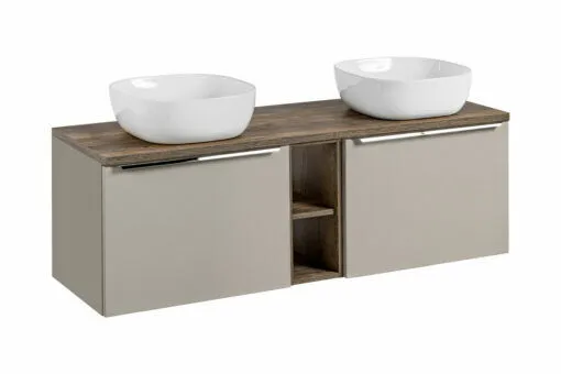Komplektas 140cm su stalviršiu ir 2 praustuvais Smile