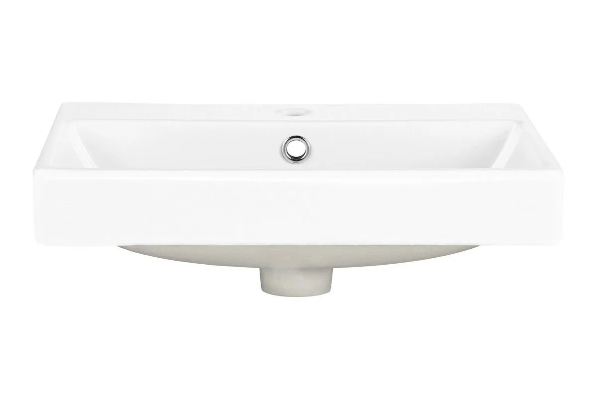 BA-VL101043-2 50 cm baltas praustuvas vonios kambariui su elegantišku dizainu