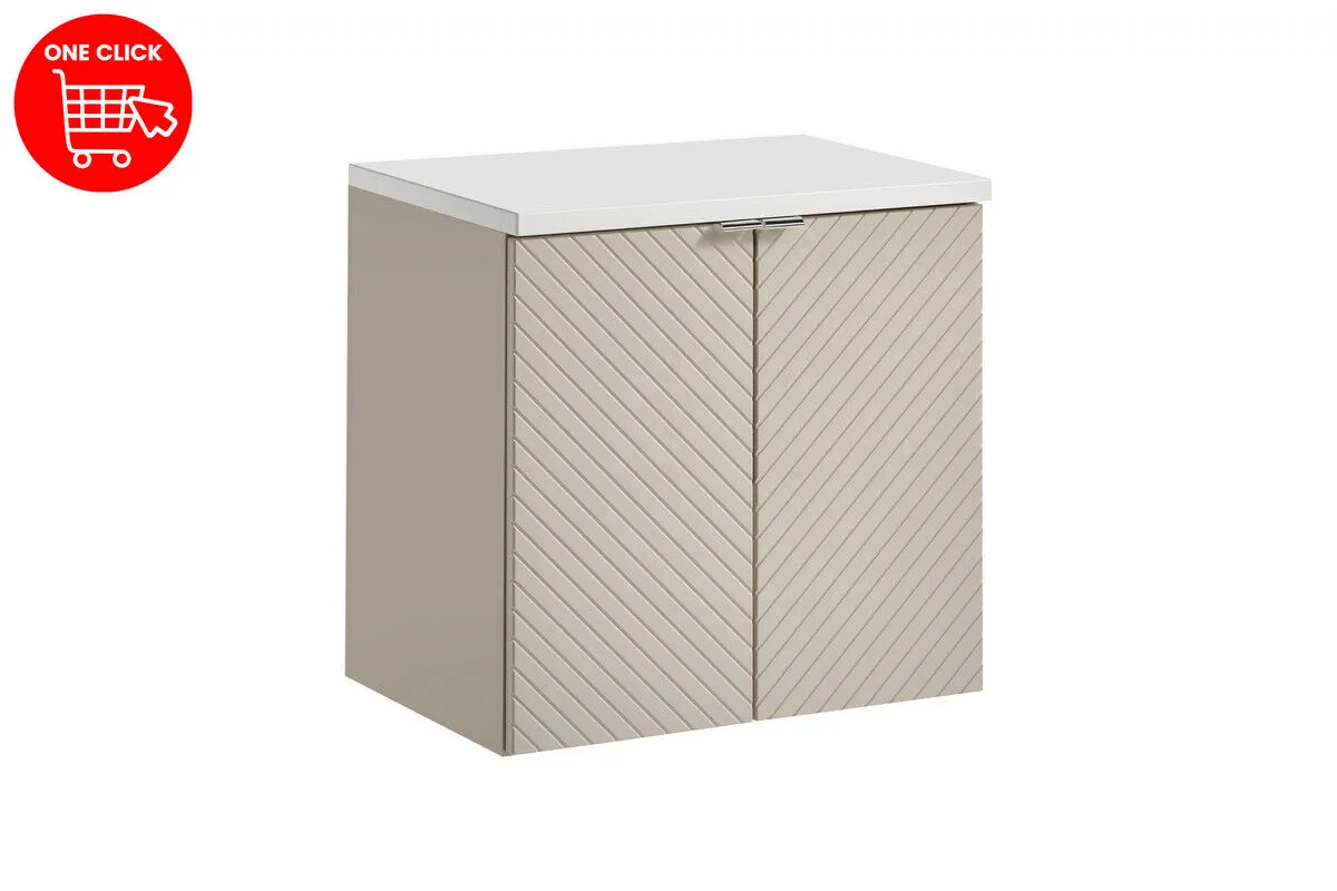 BA-VL101123-2 60 cm komplektas su stalviršiu moderniam vonios interjerui