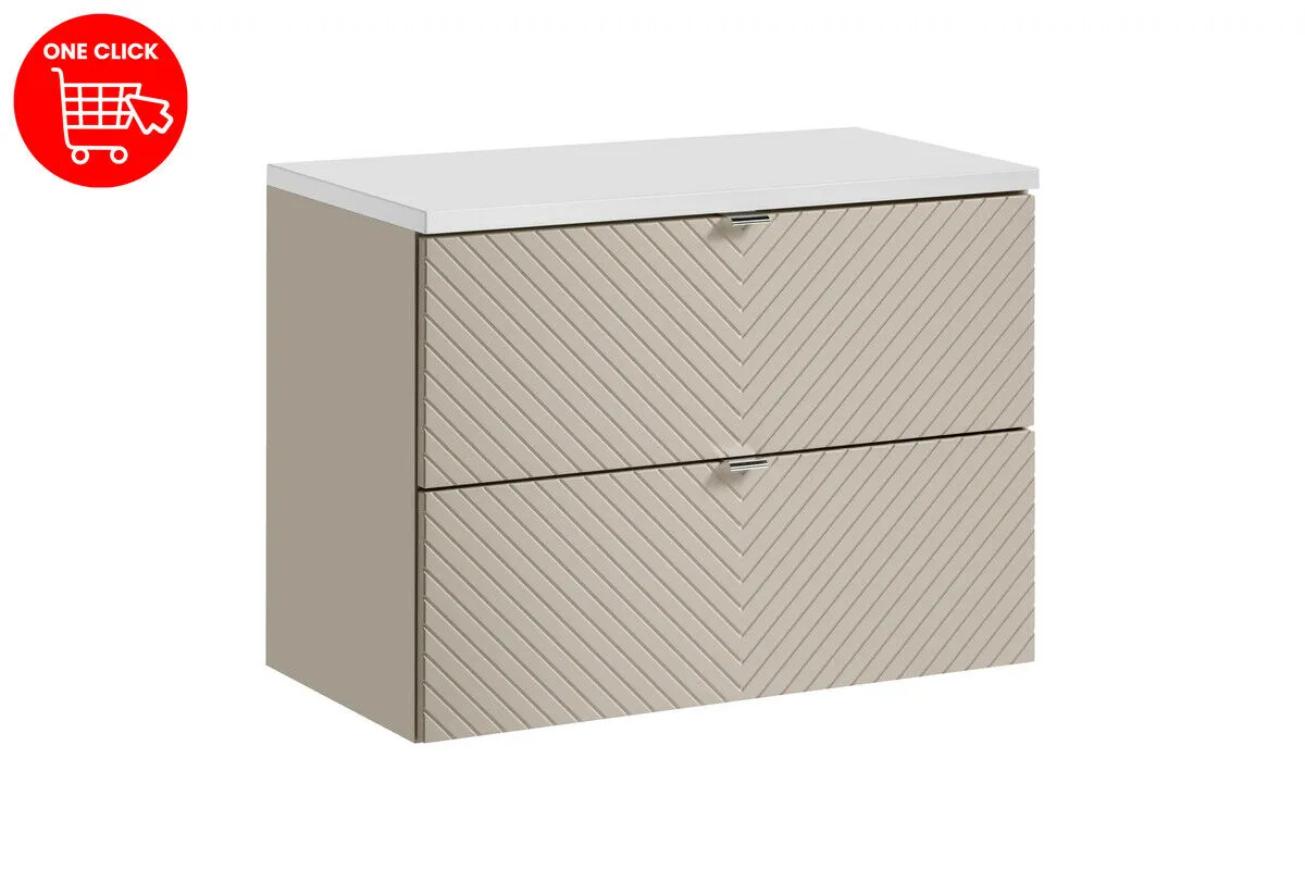 BA-VL101125-2 80 cm komplektas su stalviršiu moderniam vonios interjerui