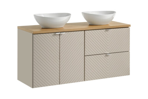 Komplektas 120 cm su stalviršiu ir 2 praustuvai Lola