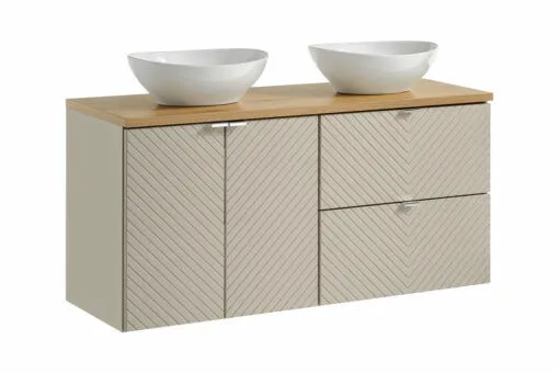 Komplektas 120 cm su stalviršiu ir 2 praustuvai Lola