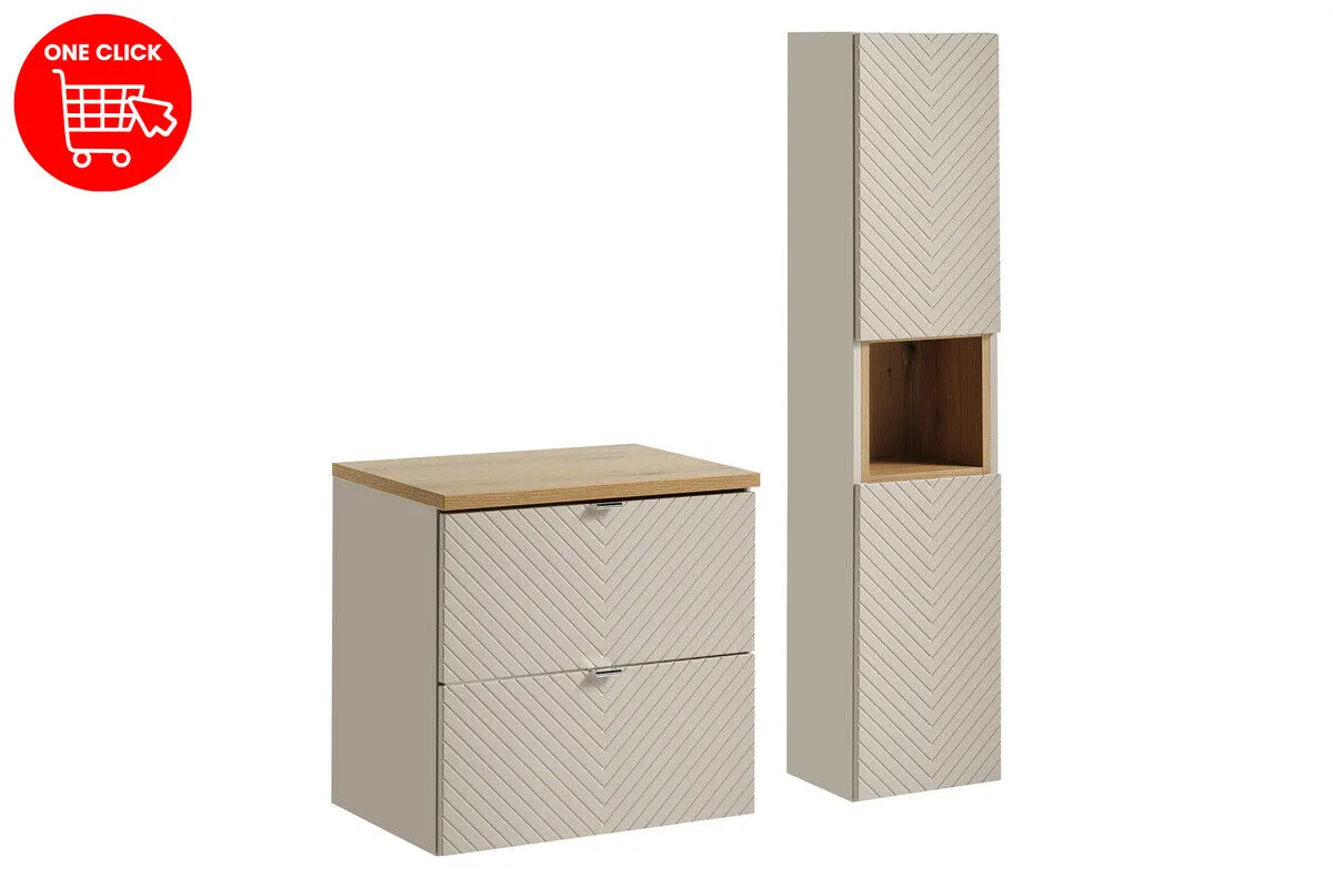 BA-VL101131-2 60 cm vonios komplektas su elegantišku stalviršiu