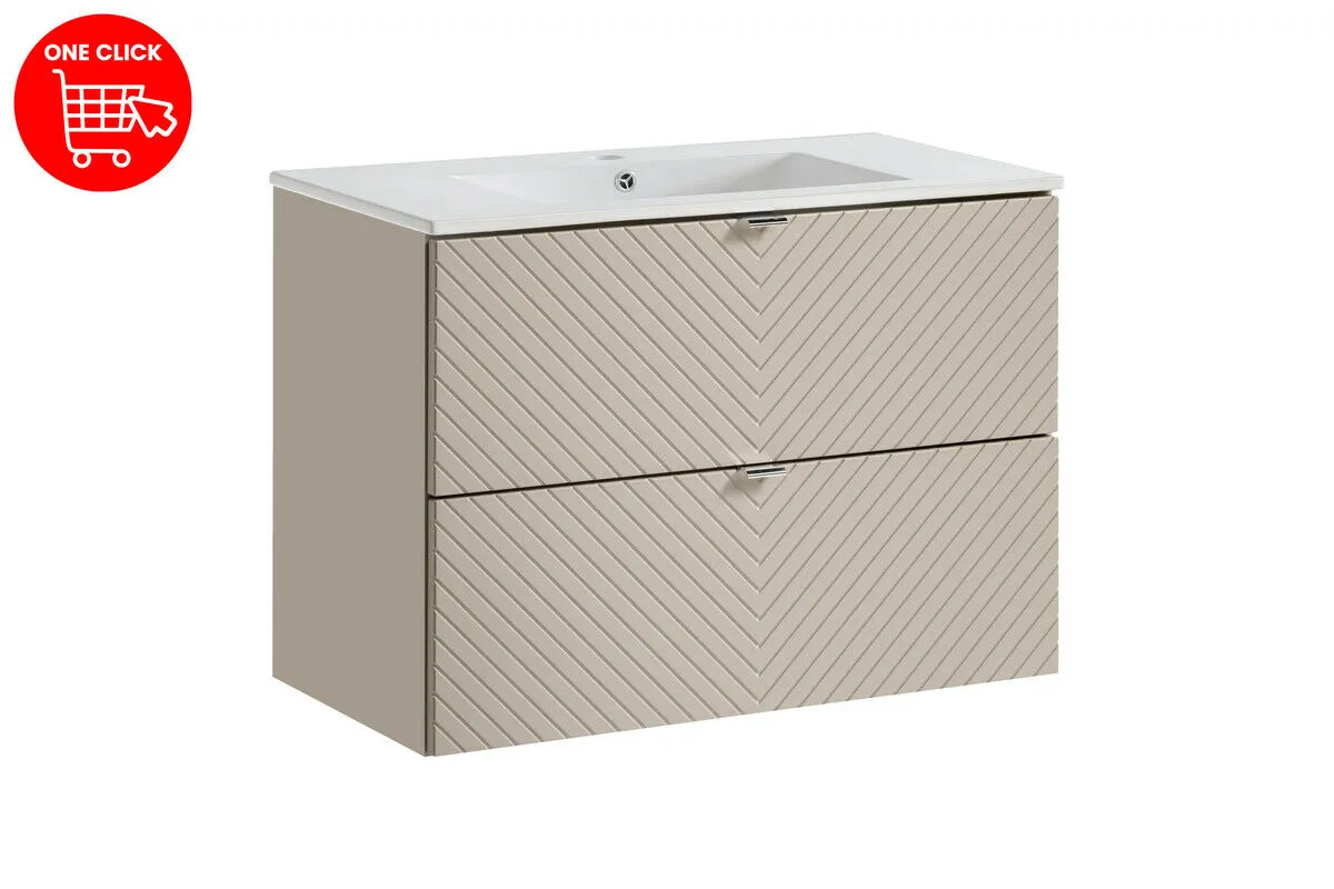 BA-VL101141-2 80 cm Dance komplektas su praustuvu moderniam vonios kambariui