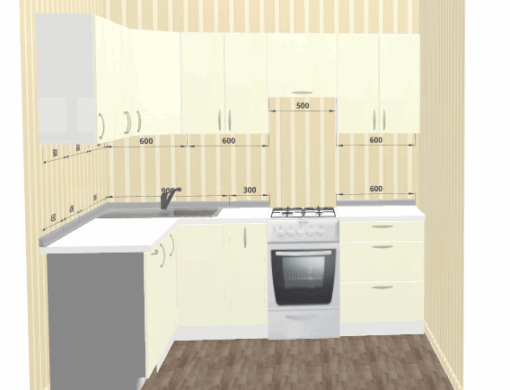 Virtuvės projektas/eskizas