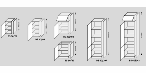 DOUBLE sistemos šonas BS60/207