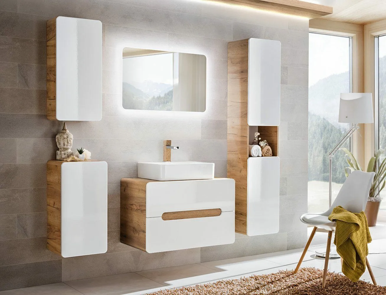 BA-GS2439250-3 Moderni vonios spintelė ARUBA 810 su stalčiais