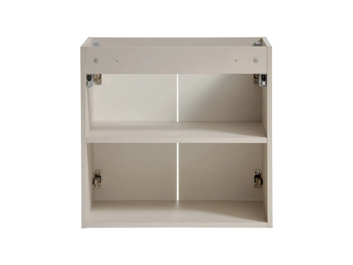 BA-VL101143-4 Balta praustuvės spintelė 60 cm su dvejomis durelėmis