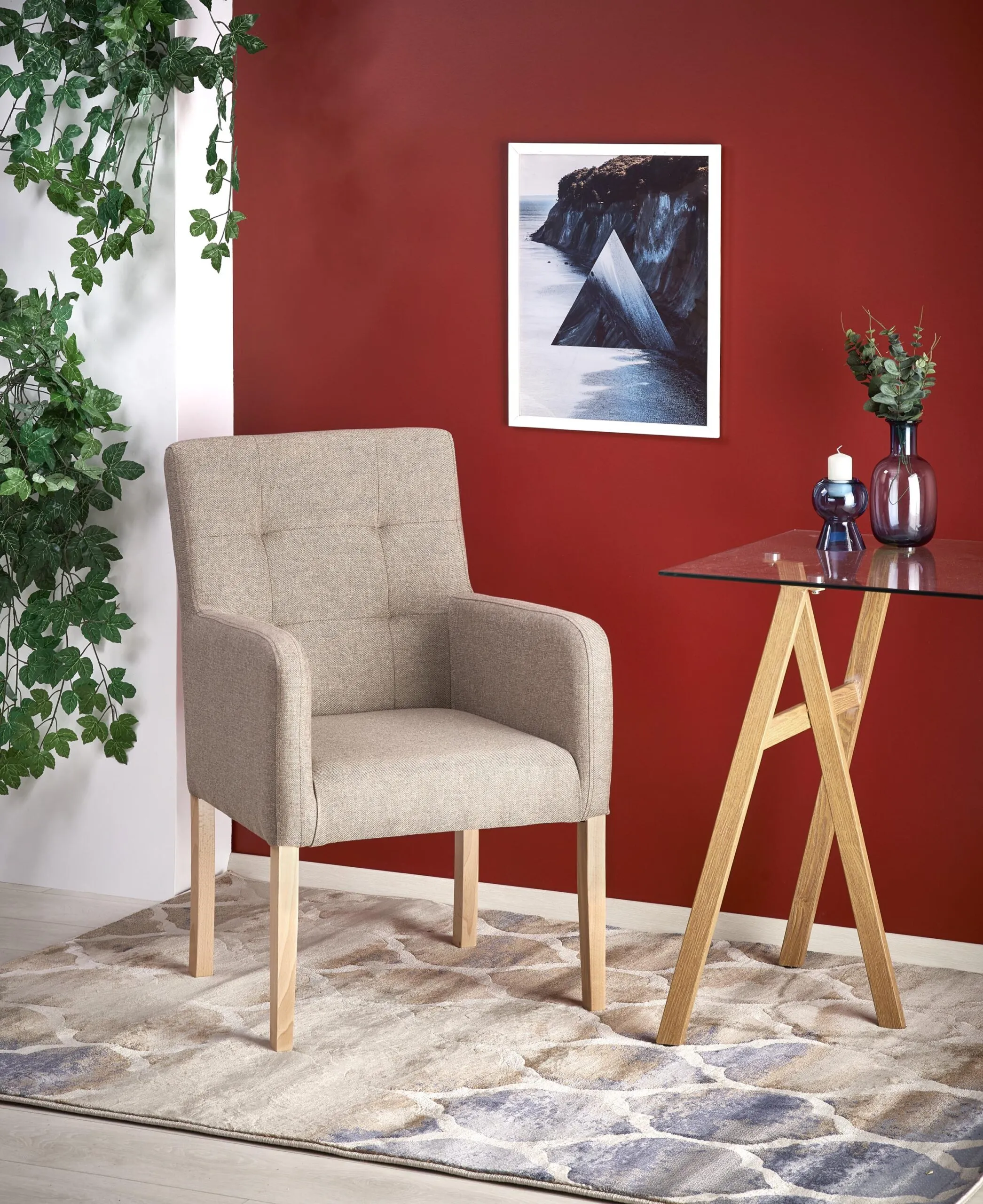 ZO-ZF102056-2 FILO kėdė honey oak ir Inari 23 apmušalai interjere