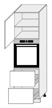 60 cm pastatoma spintelė 207 cm D14 RU 2M 356 GS147561