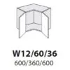 60 cm pakabinama spintelė 72 cm W12 60 36 GS211223