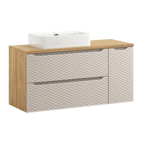 Komplektas 120 cm su stalviršiu ir praustuvas Trust