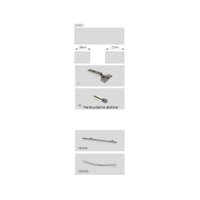 BA-GS135074-7 60 cm pakabinama spintelė su moderniu dizainu