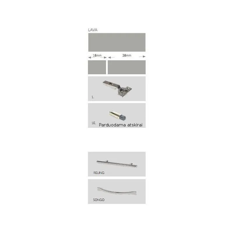 BA-GS135074-9 60 cm pakabinama spintelė su 72 cm aukščiu ir lentynomis