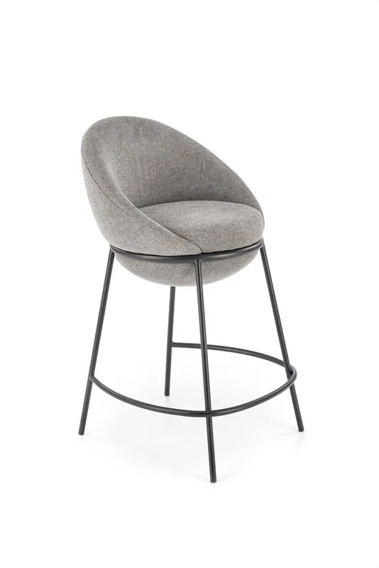 BA-HA105127-16 Moderni baro kėdė HA105127 su pilku veliūru