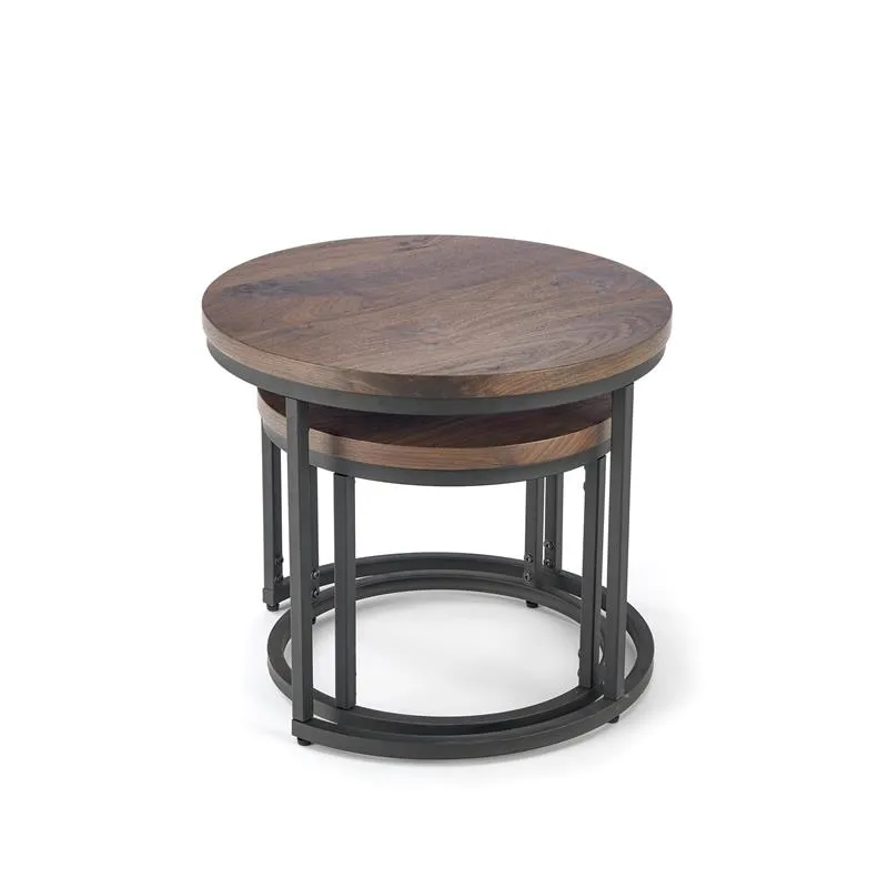 BA-HA105261-6 Modernus kavos staliukas su elegantišku metaliniu rėmu