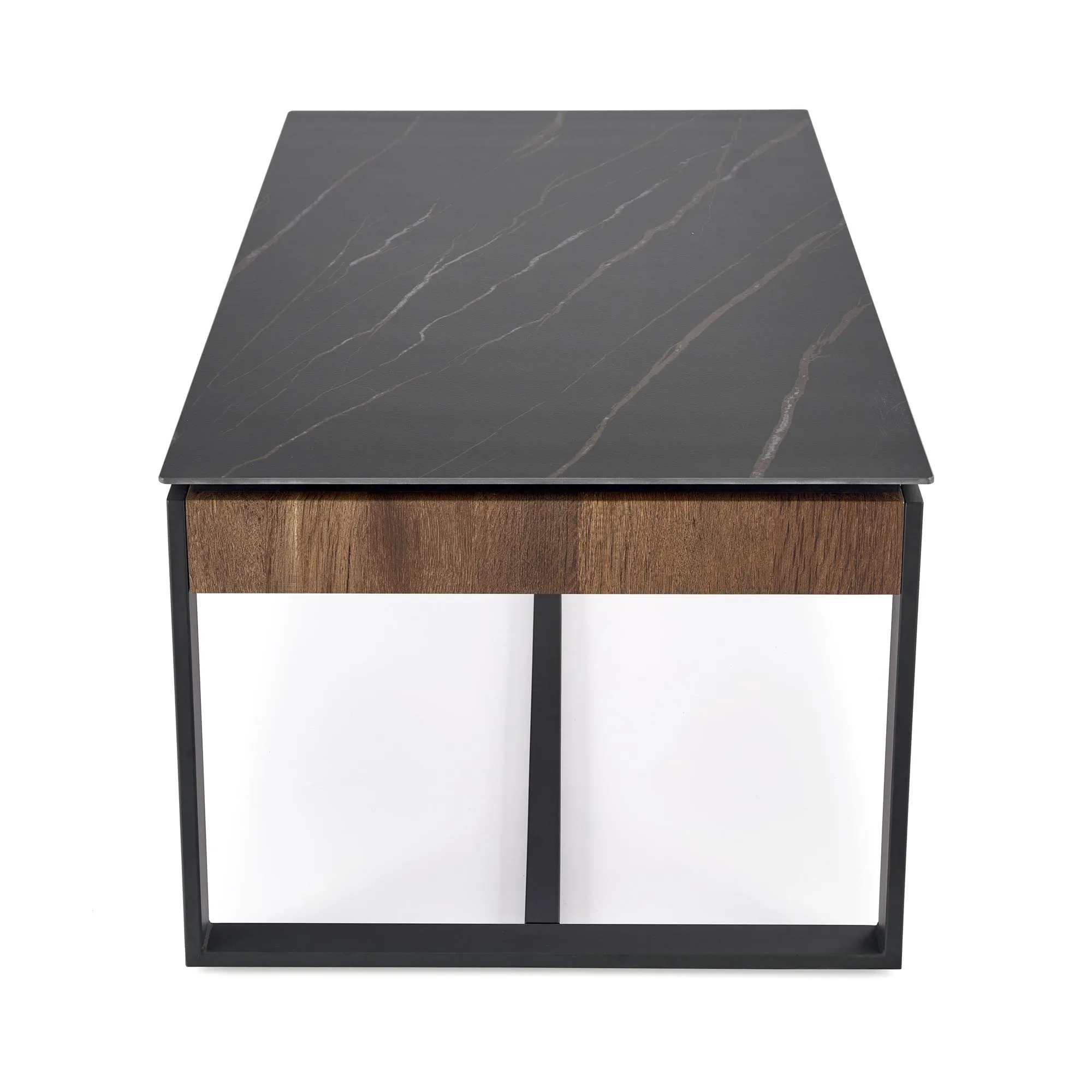 BA-HA105281-3 Modernus kavos staliukas su elegantišku metaliniu rėmu
