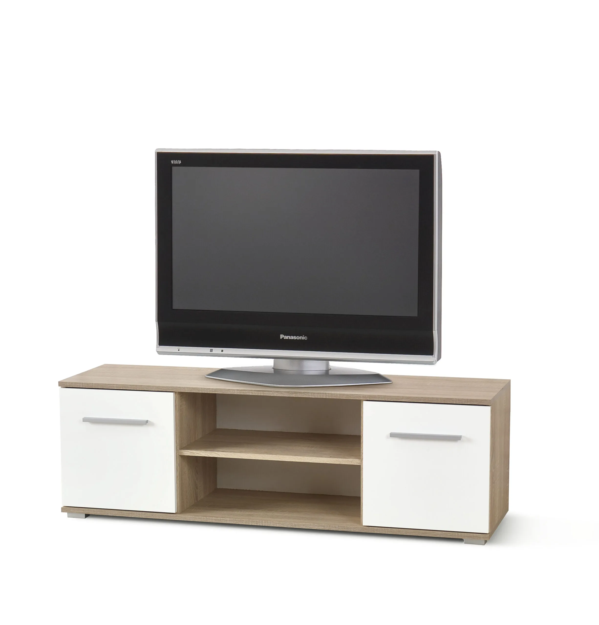 BA-HA105289-2 Moderni balta naktinė spintelė su dviem stalčiais