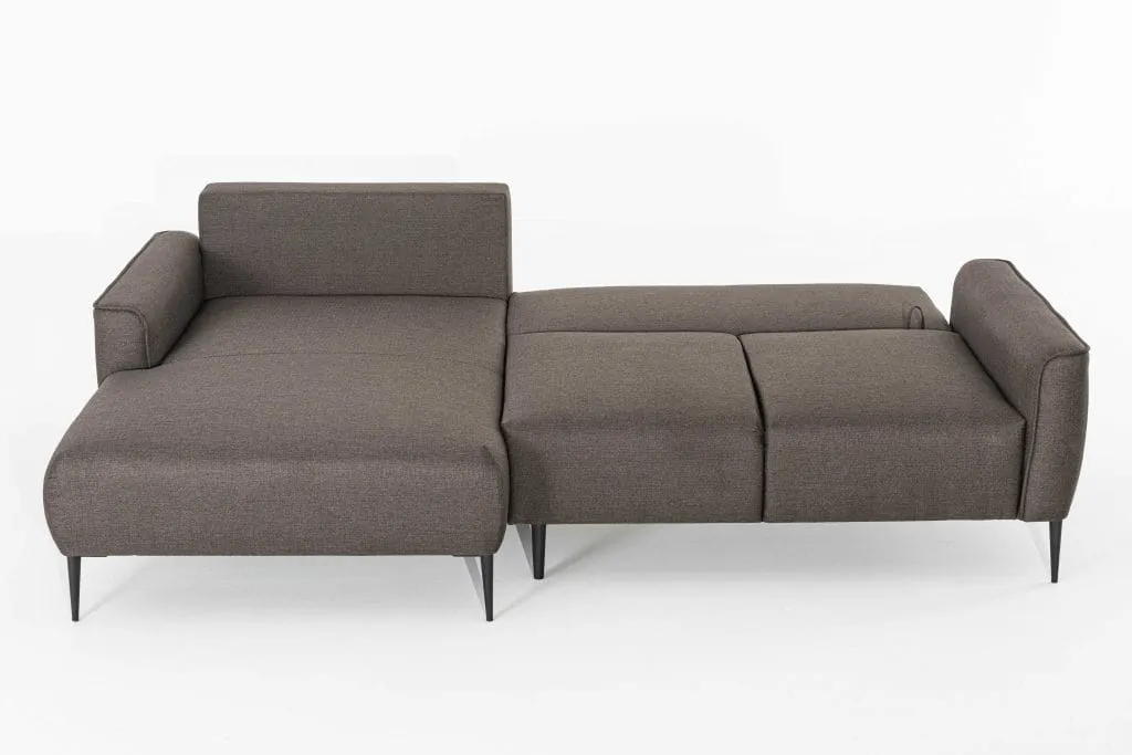 ba-mb000324-6 Modernus minkštas kampas su pilku audiniu ir pagalvėmis