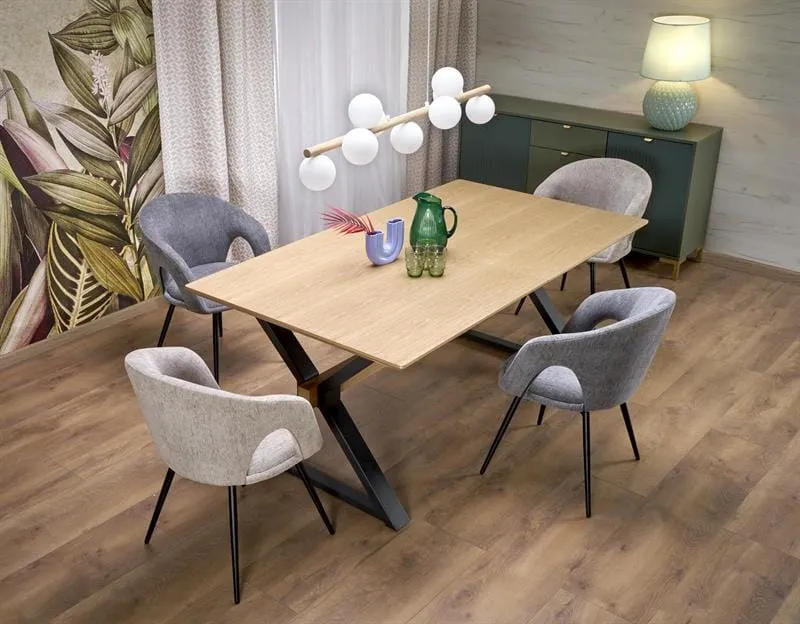 ba-mb000891-3 Išskleidžiamas stalas MB000891 su moderniu medžio dizainu