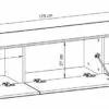 Moderni komoda MB001094 su stalčiais ir medinėmis detalėmis
