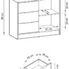 Moderni balta komoda MB001099 su dviem stalčiais