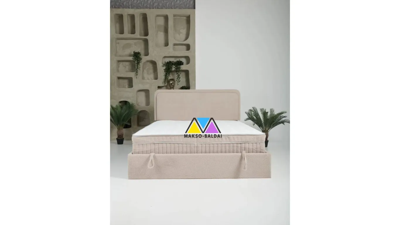 ba-mb001113-2 Stilinga lova MB001113 su elegantišku galvūgaliu miegamajame