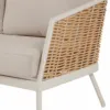 Moderni sofa MB001117 su minkštu pilku audiniu