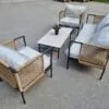 Lauko baldų komplektas MB001135 su stalu ir sofomis