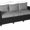 Moderni pilka sofa su minkštomis pagalvėmis svetainei